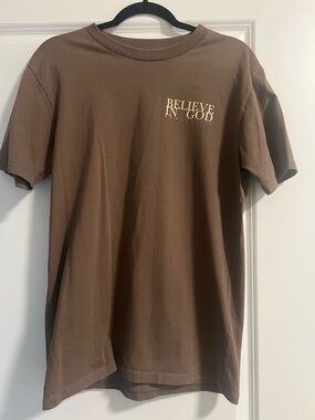 Believe In God Brown Graphic Tee